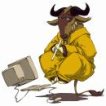 (a meditating GNU)